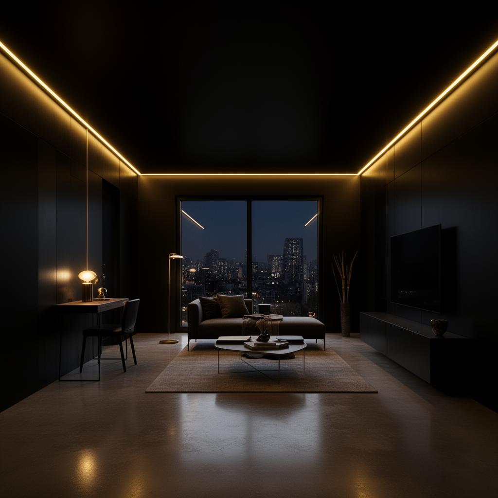 Atmosphère sombre & or